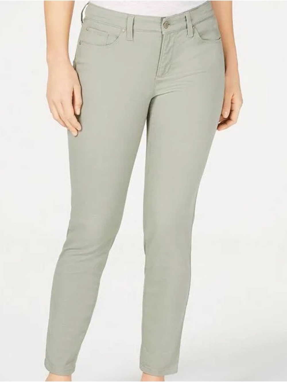 Charter Club Olive Green Slimming Mid Rise Bristol Skinny Ankle Jeans Womens 12